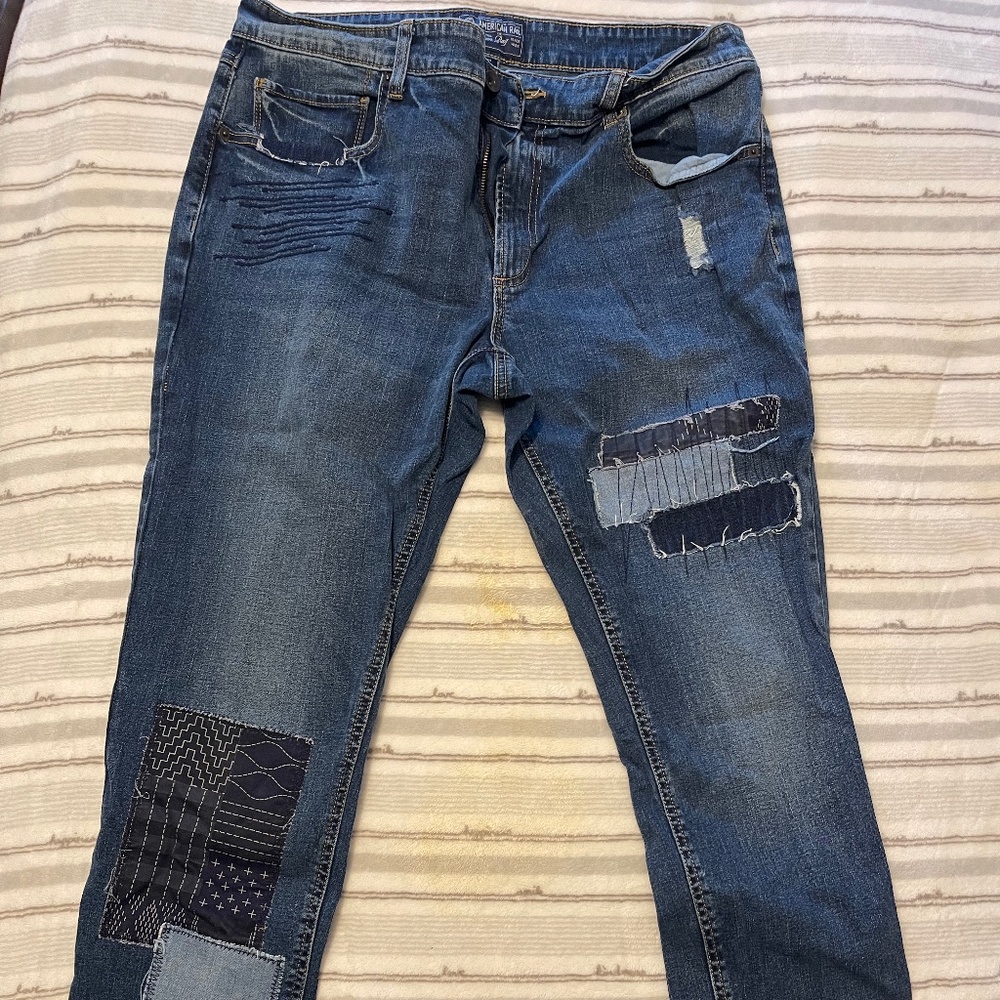 American Rag Men's Patchwork Jeans Size 36x30